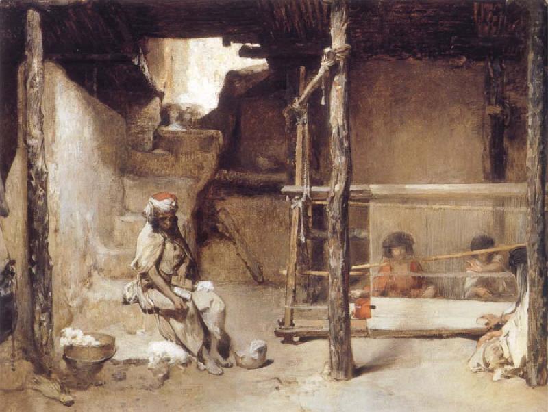 Gustave Guillaumet Weavers at Bou-Saada china oil painting image